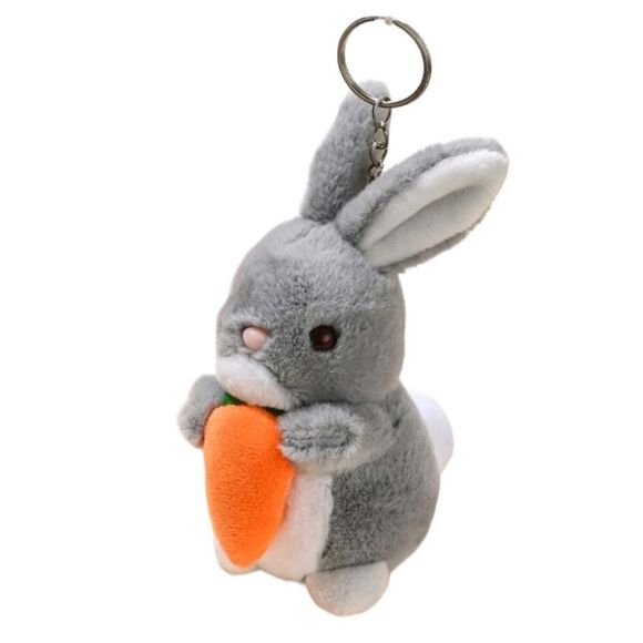 Bunny and Carrot Plush Keychain 🐰🥕 - Picture 3 of 3